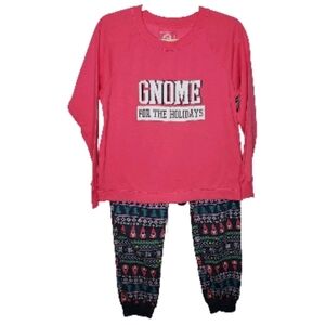 Gnome for the Holidays Lounge Set S Sweatshirt Joggers Fairisle Loungewear Cozy